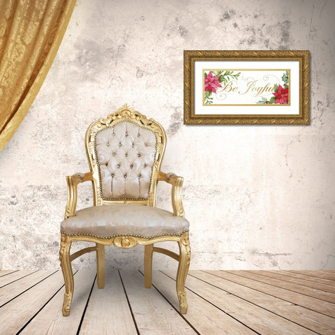 Holiday Happiness IX Gold Ornate Wood Framed Art Print with Double Matting by McKenna, Kathleen Parr