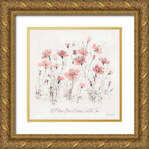 Wildflowers III Pink Mothers Gold Ornate Wood Framed Art Print with Double Matting by Audit, Lisa