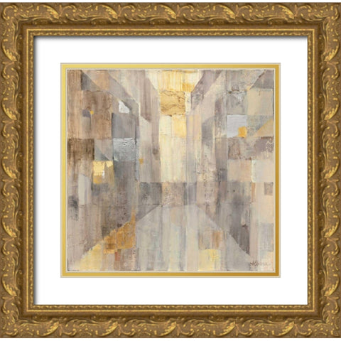 The Gold Square Gold Ornate Wood Framed Art Print with Double Matting by Hristova, Albena