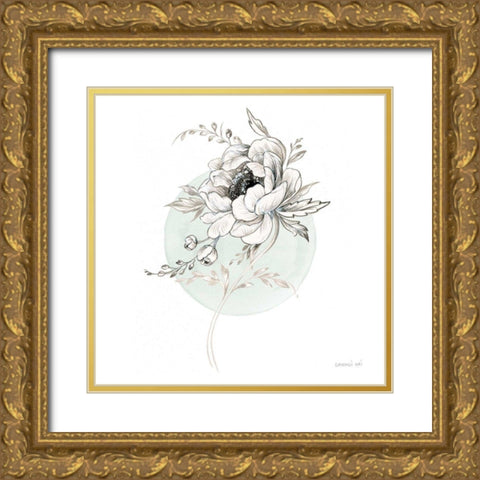 Sketchbook Garden II Gold Ornate Wood Framed Art Print with Double Matting by Nai, Danhui
