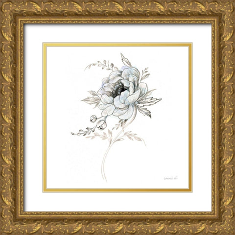 Sketchbook Garden VIII Gold Ornate Wood Framed Art Print with Double Matting by Nai, Danhui