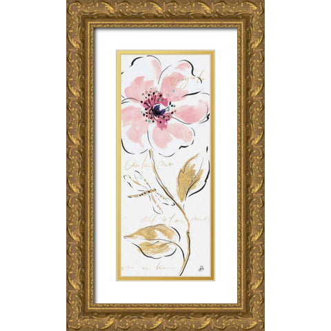 Simply Pink IV Gold Ornate Wood Framed Art Print with Double Matting by Brissonnet, Daphne