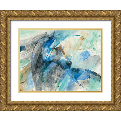 Paloma Gold Ornate Wood Framed Art Print with Double Matting by Hristova, Albena