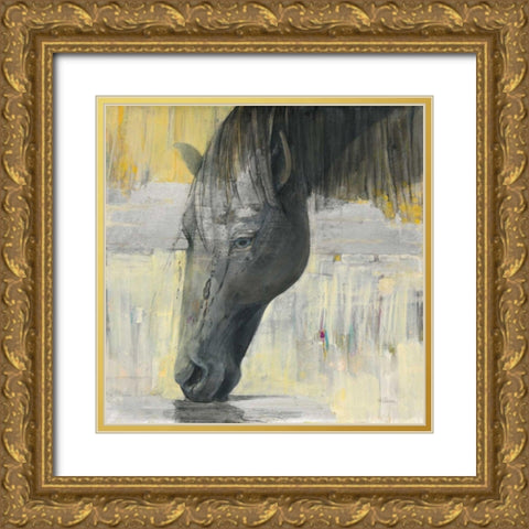 Caleb Gold Ornate Wood Framed Art Print with Double Matting by Hristova, Albena