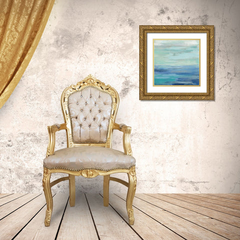 Sunset Beach II no Orange Gold Ornate Wood Framed Art Print with Double Matting by Vassileva, Silvia