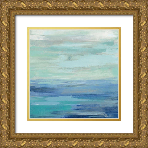 Sunset Beach II no Orange Gold Ornate Wood Framed Art Print with Double Matting by Vassileva, Silvia