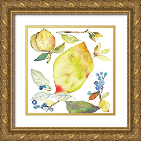 Harvest Rush I Gold Ornate Wood Framed Art Print with Double Matting by Rice, Kristy