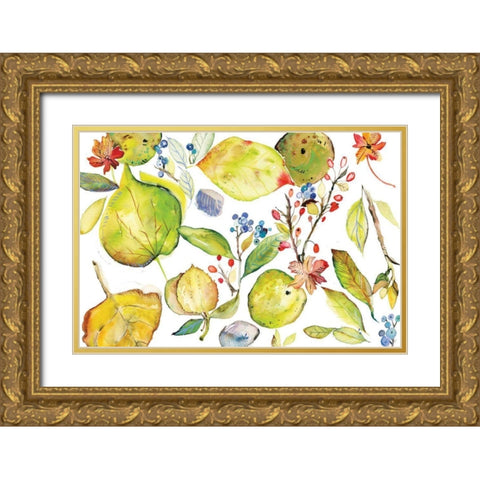 Harvest Rush III Gold Ornate Wood Framed Art Print with Double Matting by Rice, Kristy