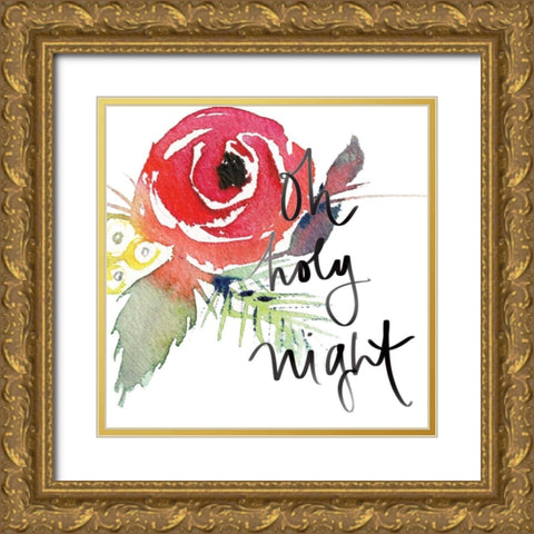 Scarlett O Christmas III Gold Ornate Wood Framed Art Print with Double Matting by Rice, Kristy