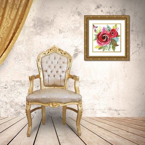 Scarlett O Christmas VI Gold Ornate Wood Framed Art Print with Double Matting by Rice, Kristy