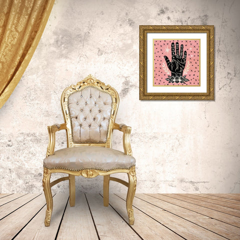 Mystical Halloween Pink I Gold Ornate Wood Framed Art Print with Double Matting by Urban, Mary