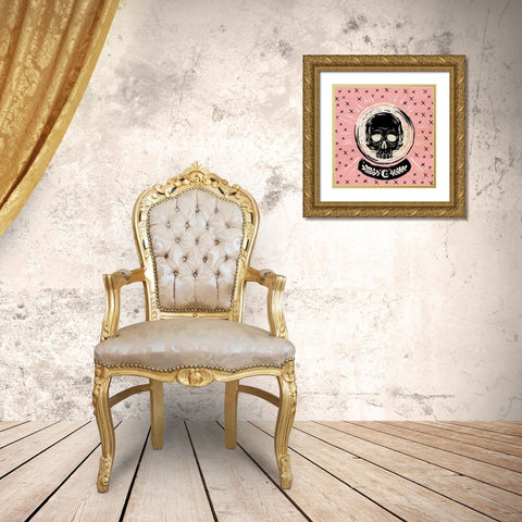 Mystical Halloween Pink III Gold Ornate Wood Framed Art Print with Double Matting by Urban, Mary