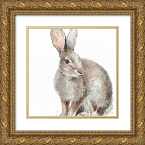 Forest Friends II Gold Ornate Wood Framed Art Print with Double Matting by Audit, Lisa