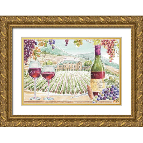 Wine Country I Gold Ornate Wood Framed Art Print with Double Matting by Brissonnet, Daphne