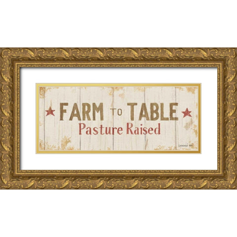 Farm Patchwork XIV Gold Ornate Wood Framed Art Print with Double Matting by Nai, Danhui