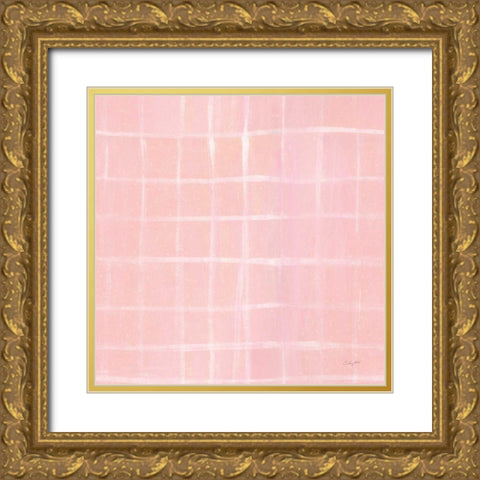 Love Birds Pattern II Gold Ornate Wood Framed Art Print with Double Matting by Prahl, Courtney
