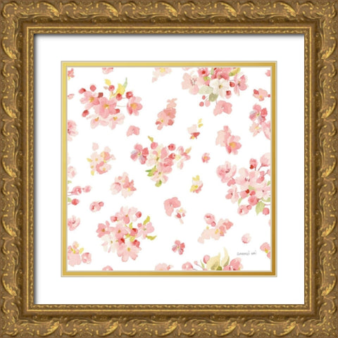 Jaipur Pattern VII Gold Ornate Wood Framed Art Print with Double Matting by Nai, Danhui