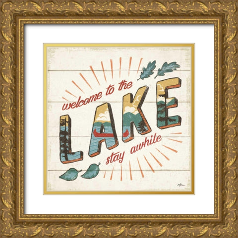 Vintage Lake II Gold Ornate Wood Framed Art Print with Double Matting by Penner, Janelle
