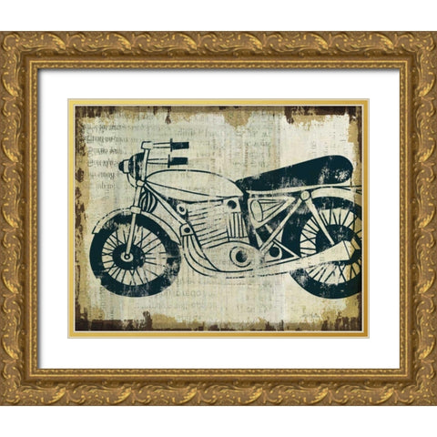 American Pop Moto Gold Ornate Wood Framed Art Print with Double Matting by Mullan, Michael