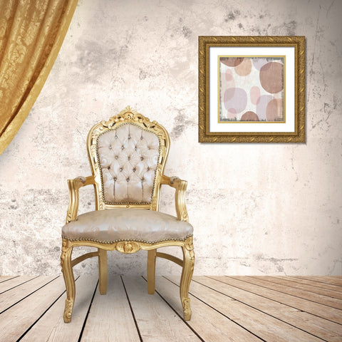 Blush Drips I Gold Ornate Wood Framed Art Print with Double Matting by Mullan, Michael