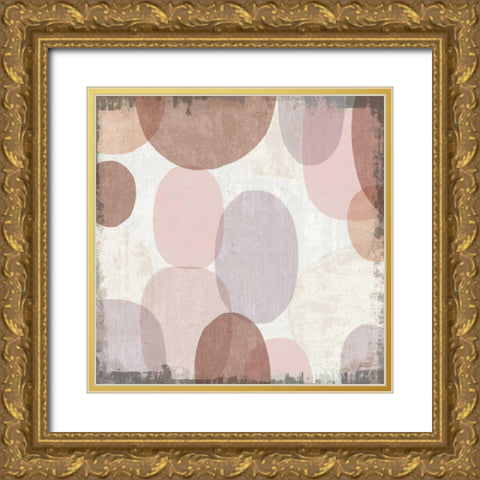 Blush Drips II Gold Ornate Wood Framed Art Print with Double Matting by Mullan, Michael