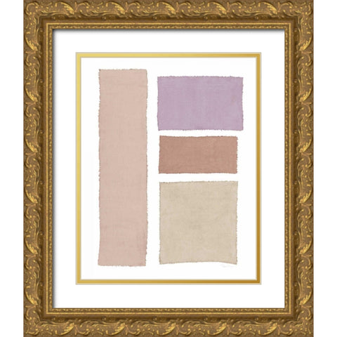 Painted Weaving III on White Blush Gold Ornate Wood Framed Art Print with Double Matting by Rhue, Piper