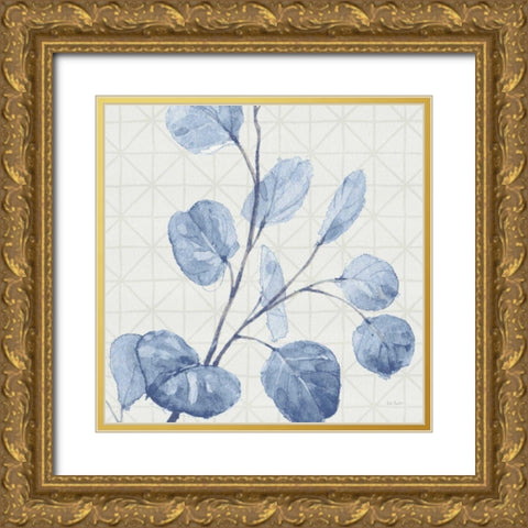 Mixed Greens LI Blue Gold Ornate Wood Framed Art Print with Double Matting by Audit, Lisa