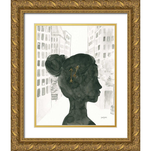 Boss Ladies I Gold Ornate Wood Framed Art Print with Double Matting by Jackson, Jenaya