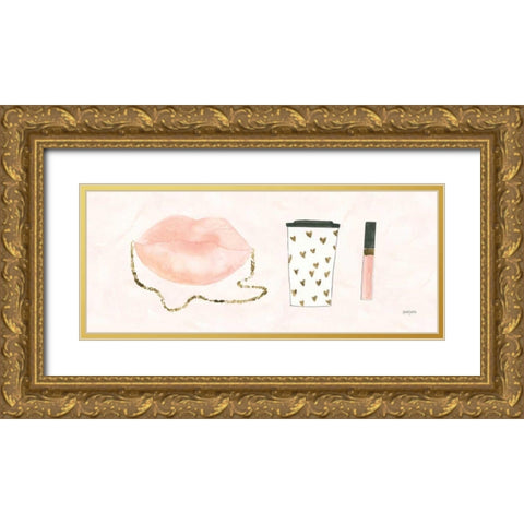 Boss Ladies IX Pink Gold Ornate Wood Framed Art Print with Double Matting by Jackson, Jenaya