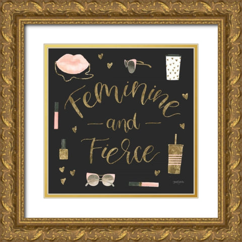 Boss Ladies VI Black Gold Ornate Wood Framed Art Print with Double Matting by Jackson, Jenaya