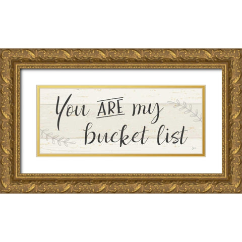 Simple Signs III Gold Ornate Wood Framed Art Print with Double Matting by Aiken, Jess