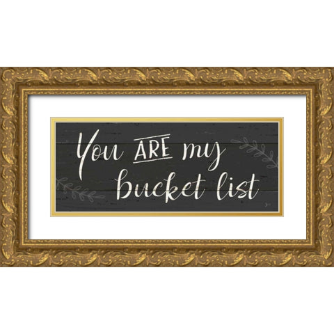 Simple Signs III Black Gold Ornate Wood Framed Art Print with Double Matting by Aiken, Jess