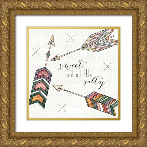 Spectrum III Gold Ornate Wood Framed Art Print with Double Matting by Aiken, Jess