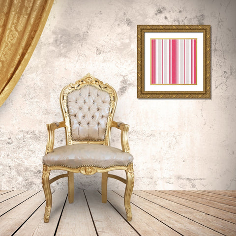 Farmhouse Pattern IIIA Gold Ornate Wood Framed Art Print with Double Matting by Grove, Beth