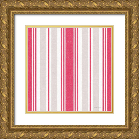 Farmhouse Pattern IIIA Gold Ornate Wood Framed Art Print with Double Matting by Grove, Beth