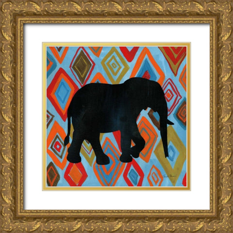 African Animal I Gold Ornate Wood Framed Art Print with Double Matting by Zaman, Farida