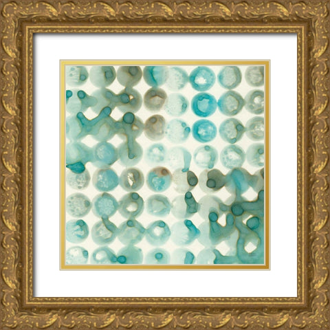 Kanari Square II Gold Ornate Wood Framed Art Print with Double Matting by Averinos, Melissa
