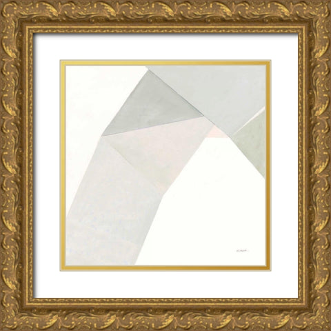 Paper Work I Neutral Gold Ornate Wood Framed Art Print with Double Matting by Schick, Mike