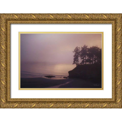 Crescent Bay II Gold Ornate Wood Framed Art Print with Double Matting by Marshall, Laura