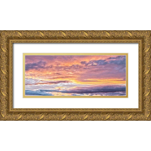 September Skies II Gold Ornate Wood Framed Art Print with Double Matting by Marshall, Laura