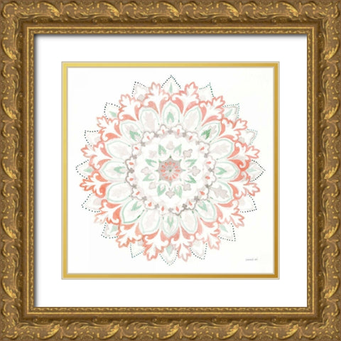 Mandala Delight II Gold Ornate Wood Framed Art Print with Double Matting by Nai, Danhui