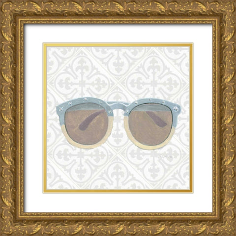 Must Have Fashion I Gray White Gold Ornate Wood Framed Art Print with Double Matting by Adams, Emily