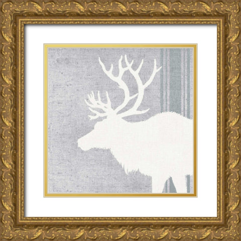 Woodland Animal II Gold Ornate Wood Framed Art Print with Double Matting by Wild Apple Portfolio