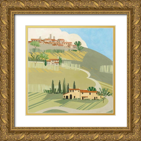 Primavera Crop Gold Ornate Wood Framed Art Print with Double Matting by Tillmon, Avery