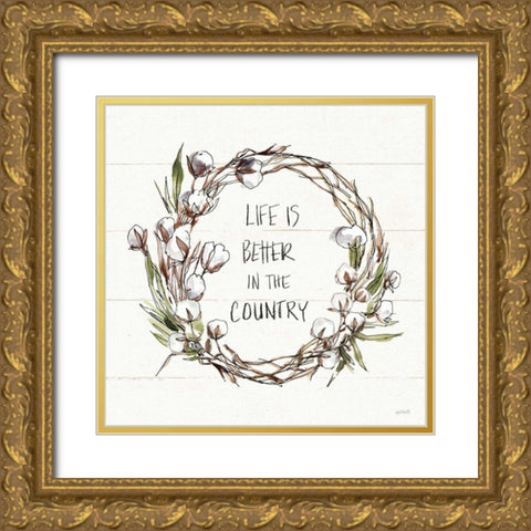 Country Life VII Gold Ornate Wood Framed Art Print with Double Matting by Tavoletti, Anne