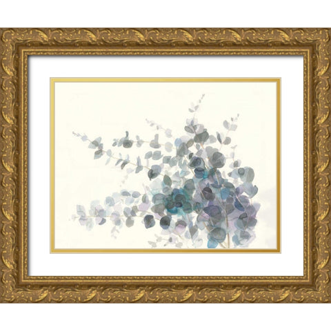 Scented Sprig I Gold Ornate Wood Framed Art Print with Double Matting by Nai, Danhui