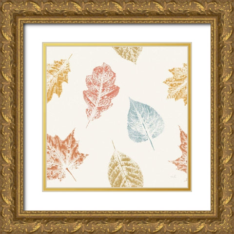 Harvest Sentiments Pattern II Gold Ornate Wood Framed Art Print with Double Matting by Hershey, Moira