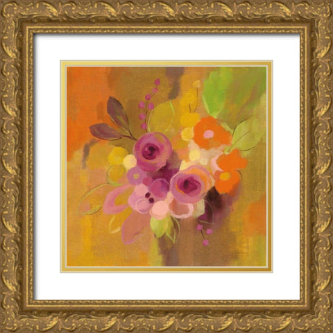 Small Bouquet I Gold Ornate Wood Framed Art Print with Double Matting by Vassileva, Silvia