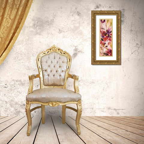 Exuberant Florals I Gold Ornate Wood Framed Art Print with Double Matting by Vassileva, Silvia