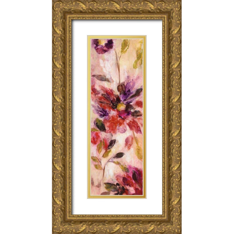 Exuberant Florals I Gold Ornate Wood Framed Art Print with Double Matting by Vassileva, Silvia